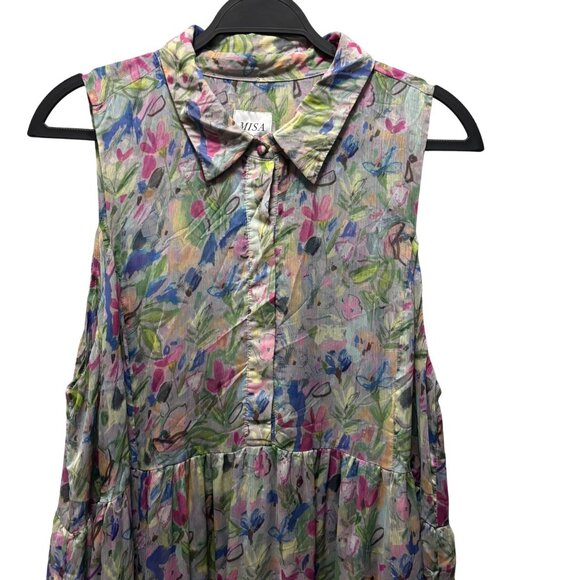 Misa Los Angeles Womens Hilma Floral Print Sleeveless Maxi Dress Size XL - Picture 6 of 10